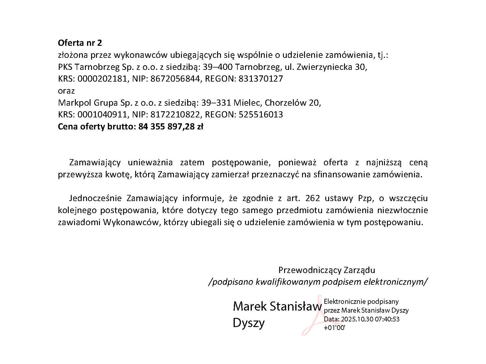 Przetarg ZKKM Chrzanów anulowany – żadna oferta nie mieści się w budżecie