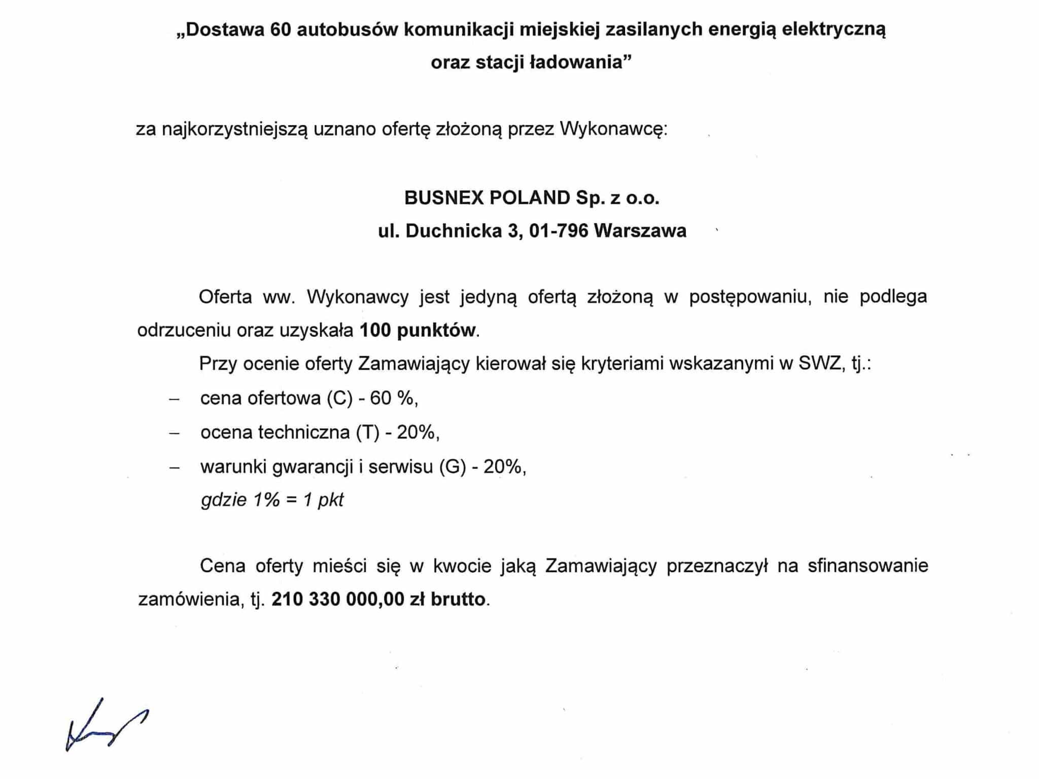 Busnex Poland i Yutong mają rekordowe zamówienie z polskiego rynku - Białystok zamawia aż 60 autobusów U12.
