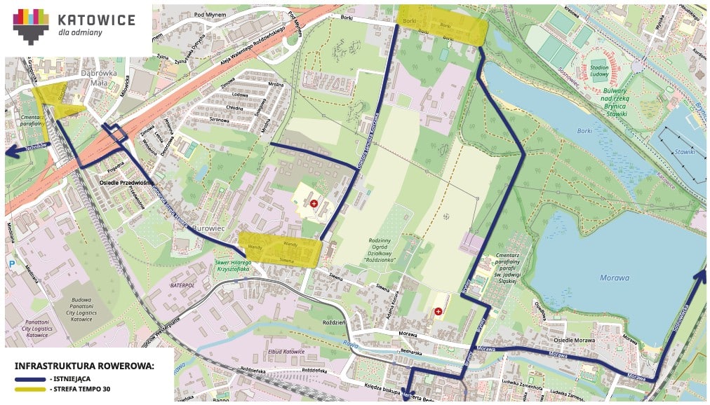 W Szopienicach dobiegły końca roboty budowlane przy prawie kilometrowym odcinku drogi rowerowej wzdłuż ul. Morawa.