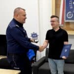 Komendant Miejski Policji w Bydgoszczy podziękował kierowcy autobusu Miejskich Zakładów Komunikacyjnych