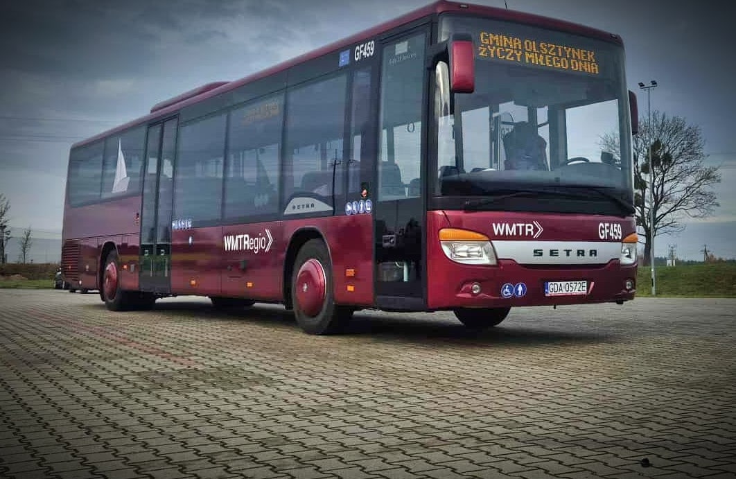 Infobus - Zmiany w komunikacji regionalnej w gminie Olsztynek, w tym autobusy Setra S 415 LE