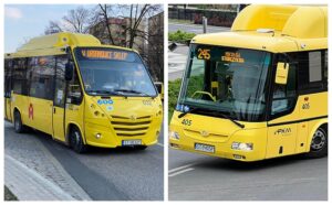 Oryginalny pojedynek na autobusy MIDI i MINI dla PKM Tychy. SOR wygrywa zadanie 1, MMI najlepsze w zadaniu 2