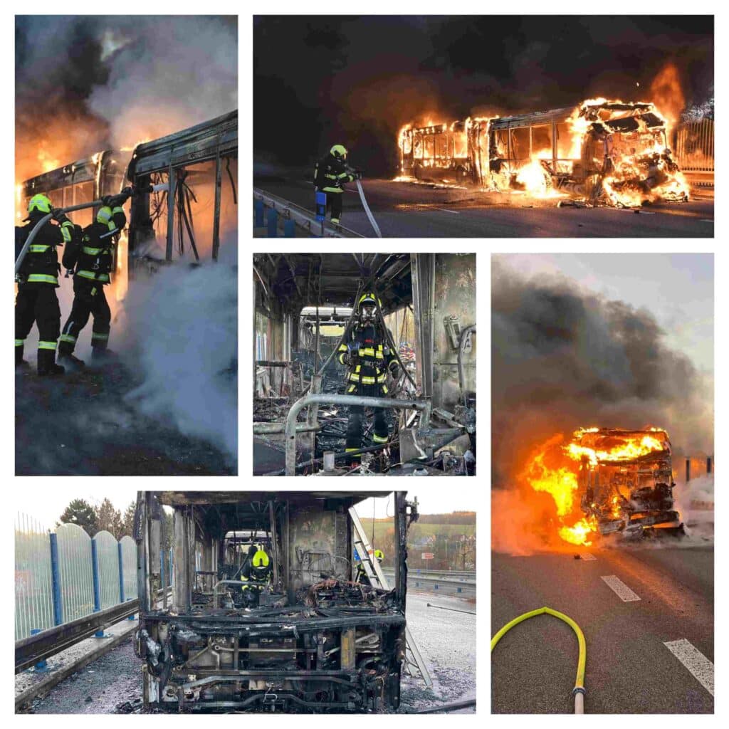 Czechy: Pożar autobusu pod Chrastavą: pasażerowie ewakuowani, nikt nie ucierpiał