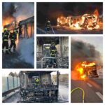 Pożar autobusu pod Chrastavą: pasażerowie ewakuowani, nikt nie ucierpiał