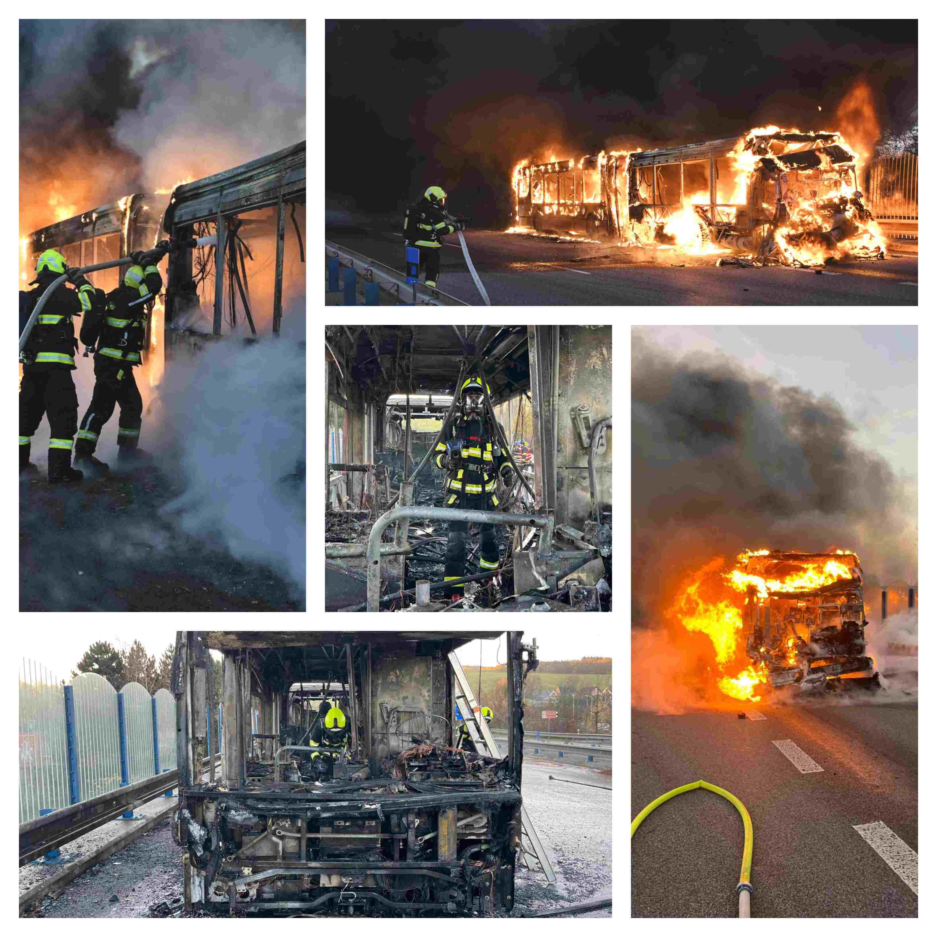 Infobus - Czechy: Pożar autobusu pod Chrastavą: pasażerowie ewakuowani, nikt nie ucierpiał