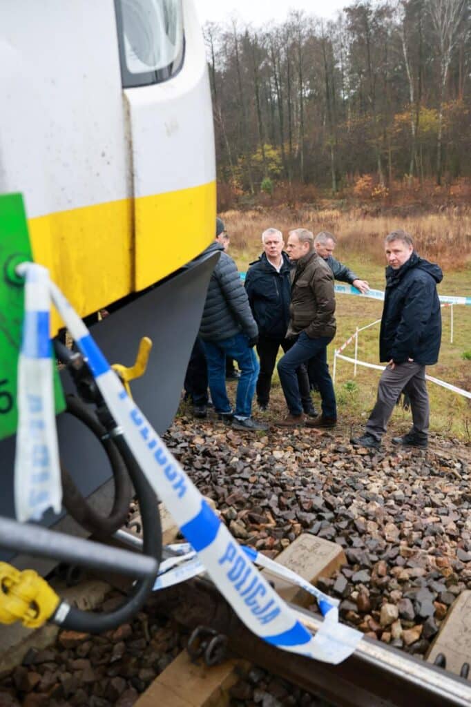 Donald Tusk na miejscu zdarzenia