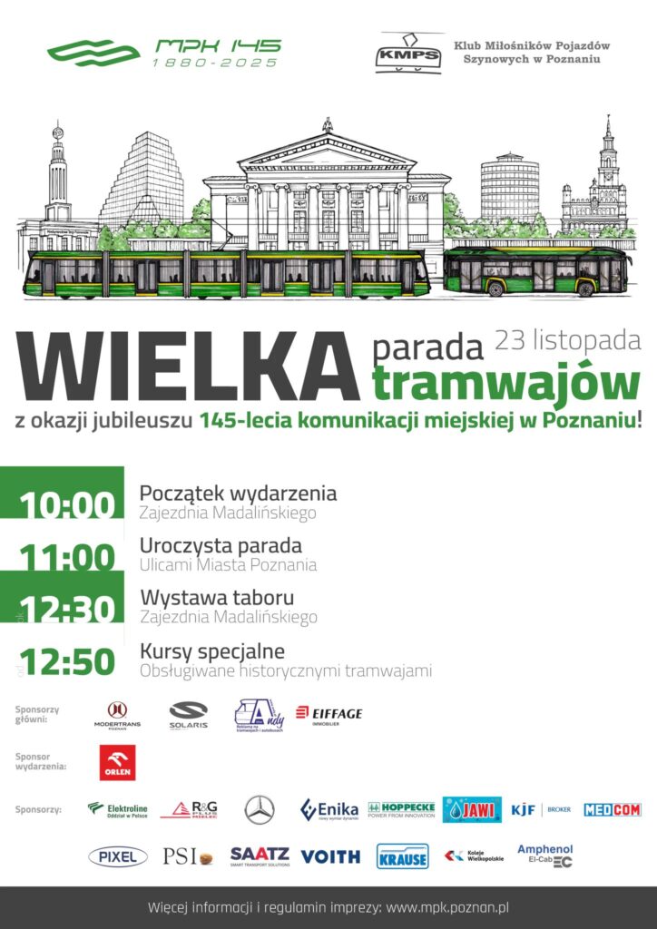 Nie tylko tramwaj z Bonn na paradzie w Poznaniu. Jakie wagony jeszcze zobaczymy? foto: MPK Poznań