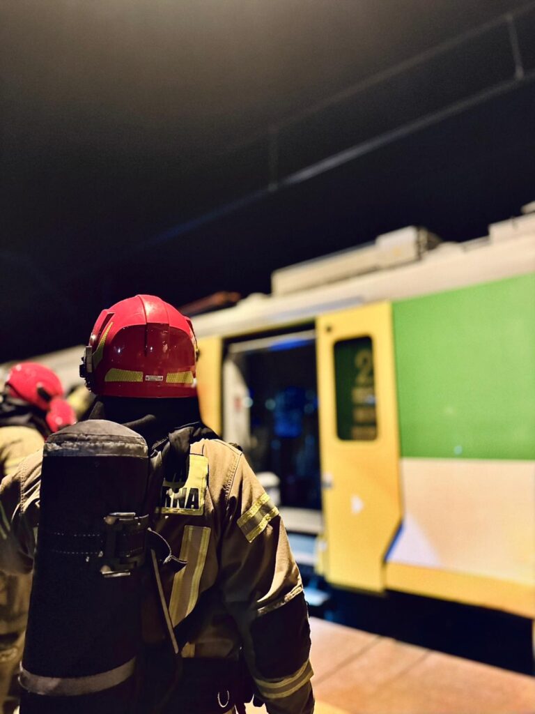 Pożar w pociągu KM