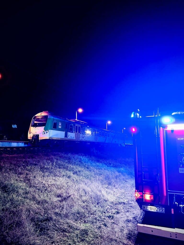 Pożar w pociągu KM