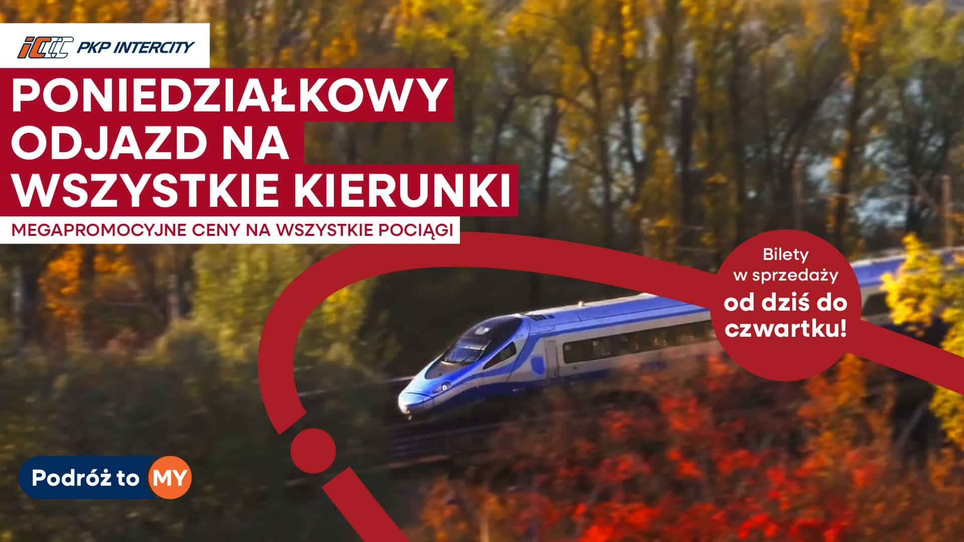Inforail - Poniedziałkowy odjazd z PKP Intercity na wszystkie kierunki! Megapromocyjne ceny na wszystkie pociągi