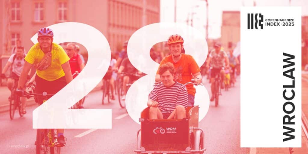Wrocław otwiera ranking polskich miast w rowerowym Copenhagenize Index 2025