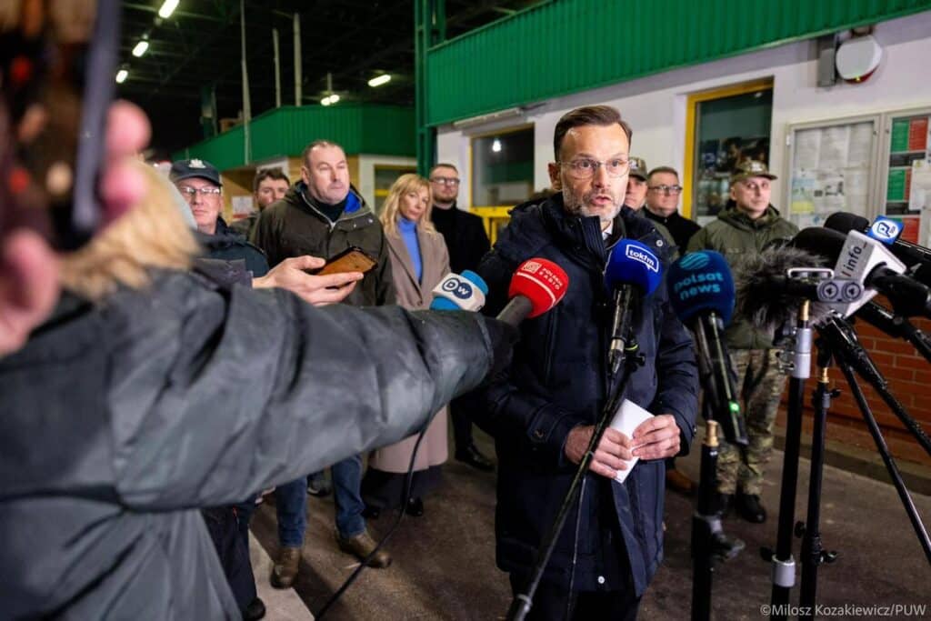 Podlaskie/ Drogowe przejścia z Białorusią w Kuźnicy i Bobrownikach znowu otwarte / fot. Miłosz Kozakiewicz - PUW