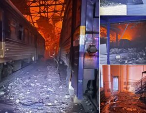 Zniszczenia po ataku na Ukrainie