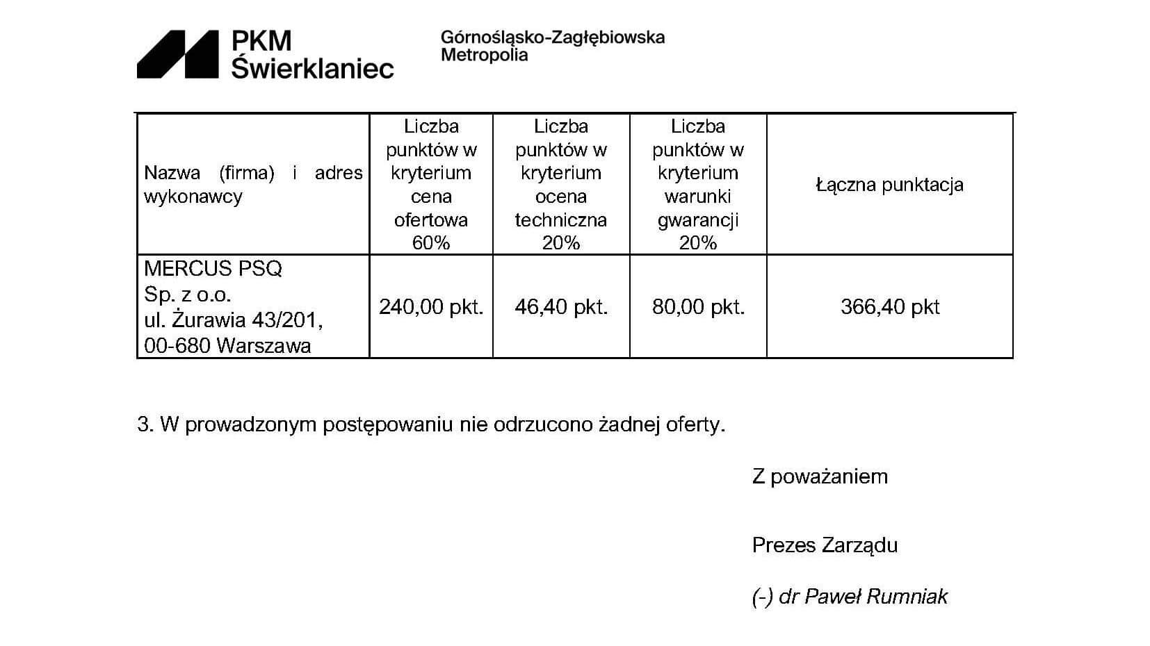 Jedna oferta i pewne zwycięstwo. Mercus dostarczy 12 minibusów dla PKM Świerklaniec