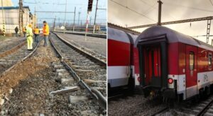 Wykolejenie pociągu na Słowacji