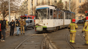 Wykolejenie w Szczecinie/foto: Polsat News