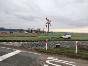 Wypadek na przejeździe kolejowym