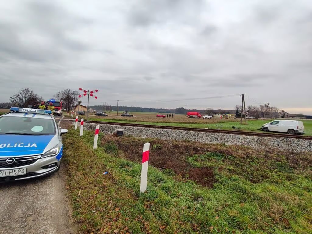 Wypadek na przejeździe kolejowym