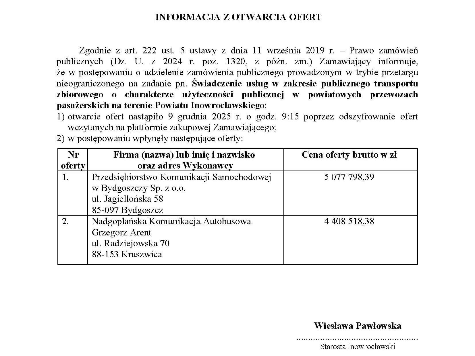 Transport publiczny w powiecie: dwie propozycje i jasny faworyt cenowy