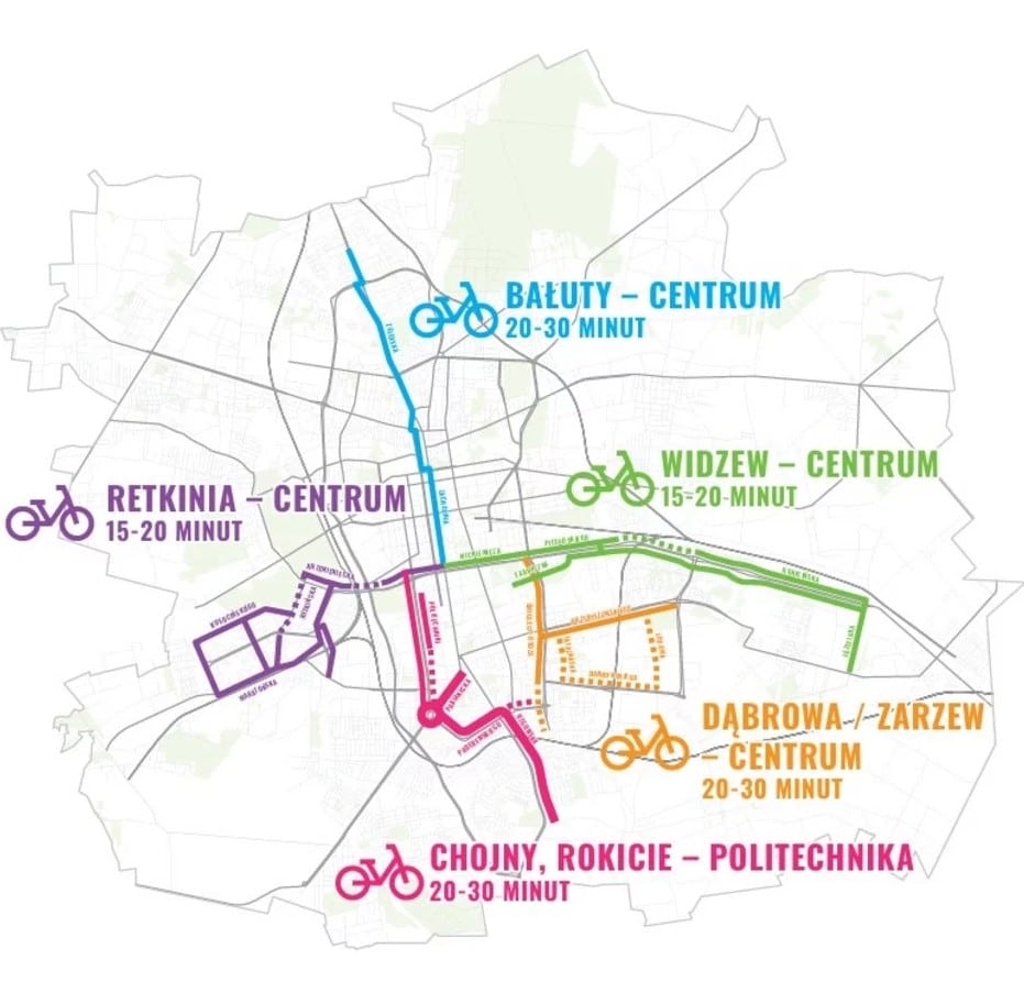 Łódź od kilku lat konsekwentnie inwestuje w infrastrukturę rowerową, tworząc coraz bardziej spójną i wygodną sieć tras.