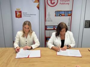 Agata Stańda, Prezes Solaris Bus & Coach, Katarzyna Strzegowska, Dyrektor ZTM w Warszawie.