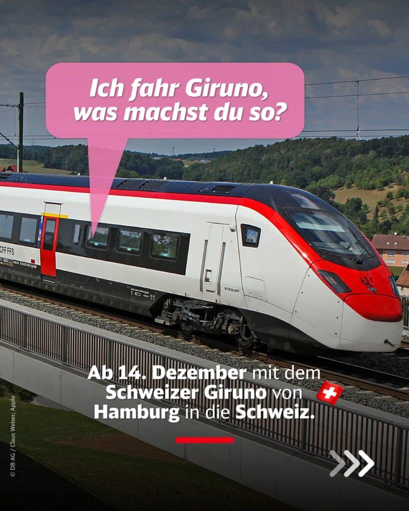 Giruno SBB wjeżdża do Niemiec