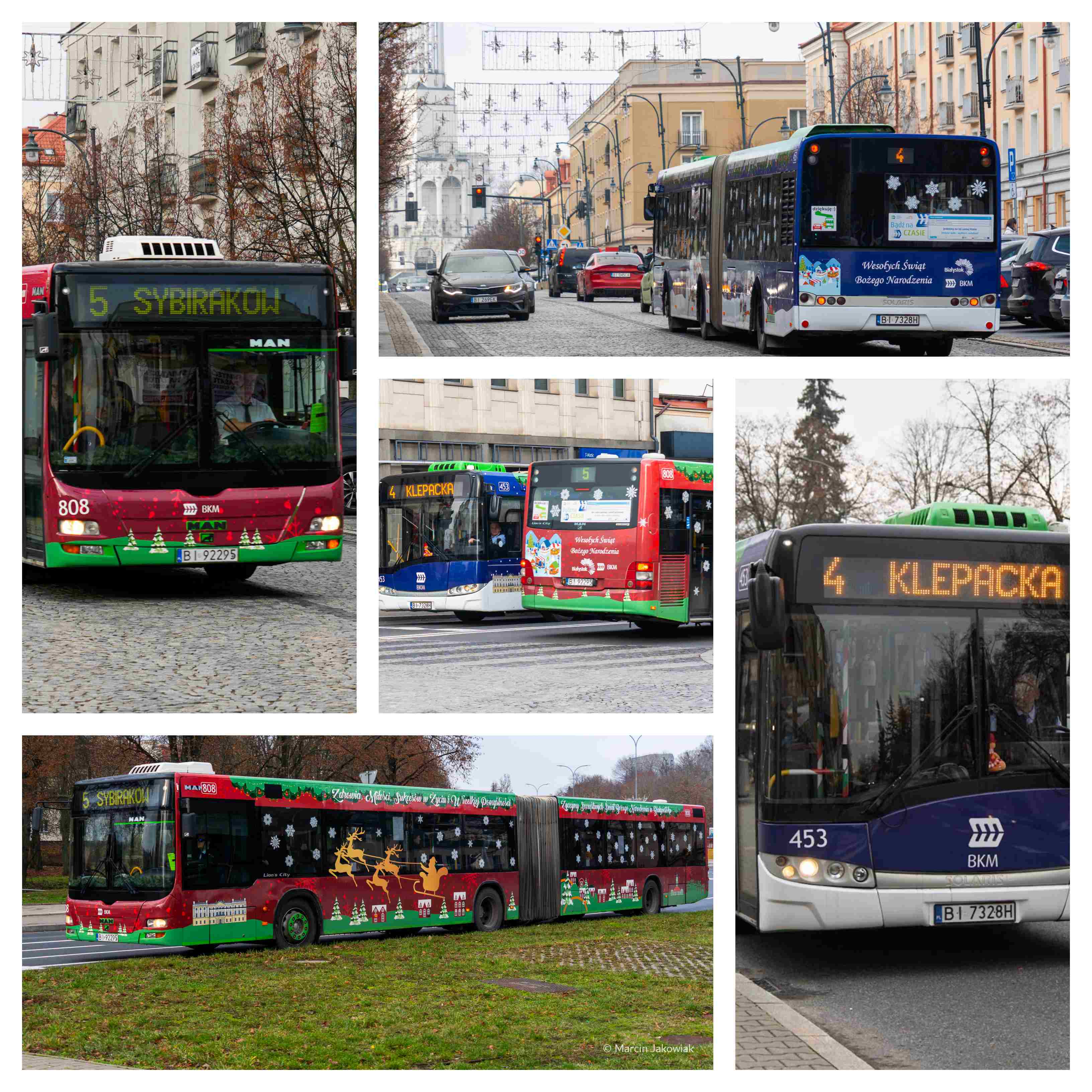 Infobus - Białystok: Po raz pierwszy na linie wyjechały świątecznie oklejone autobusy BKM