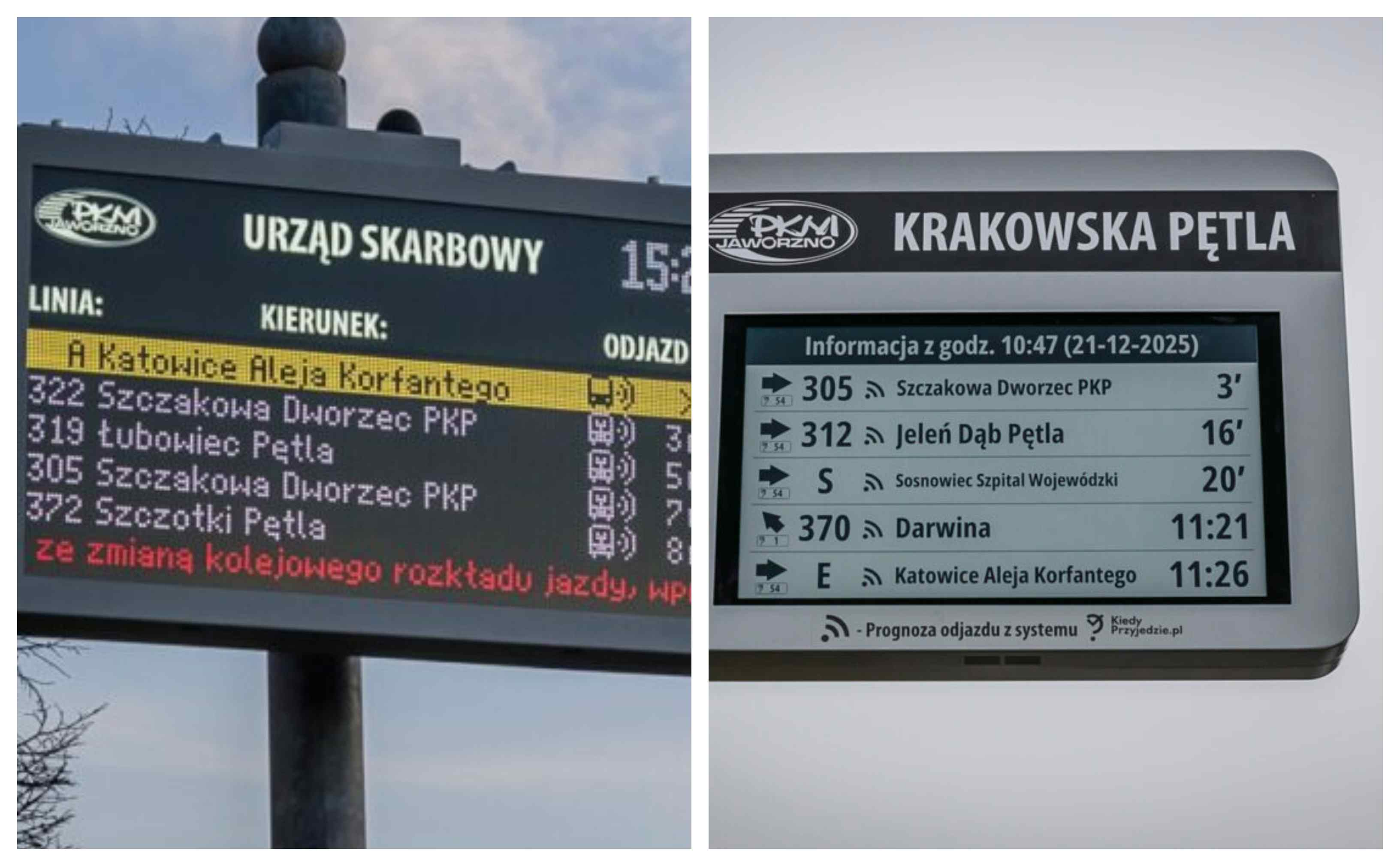 Infotrans - Zmiany na przystankach PKM Jaworzno. R&G wymienił tablice SDIP. E-papier od Axentia