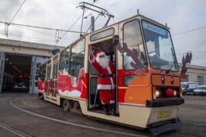 Świąteczny tramwaj w Gdańsku