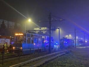 Zderzenie tramwajów w Krakowie