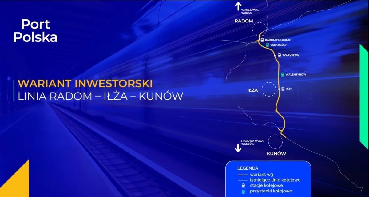 Inforail - Nowa linia kolejowa Radom–Iłża–Kunów. Wybrano wariant 3, ale samorząd Iłży domaga się korekt trasy