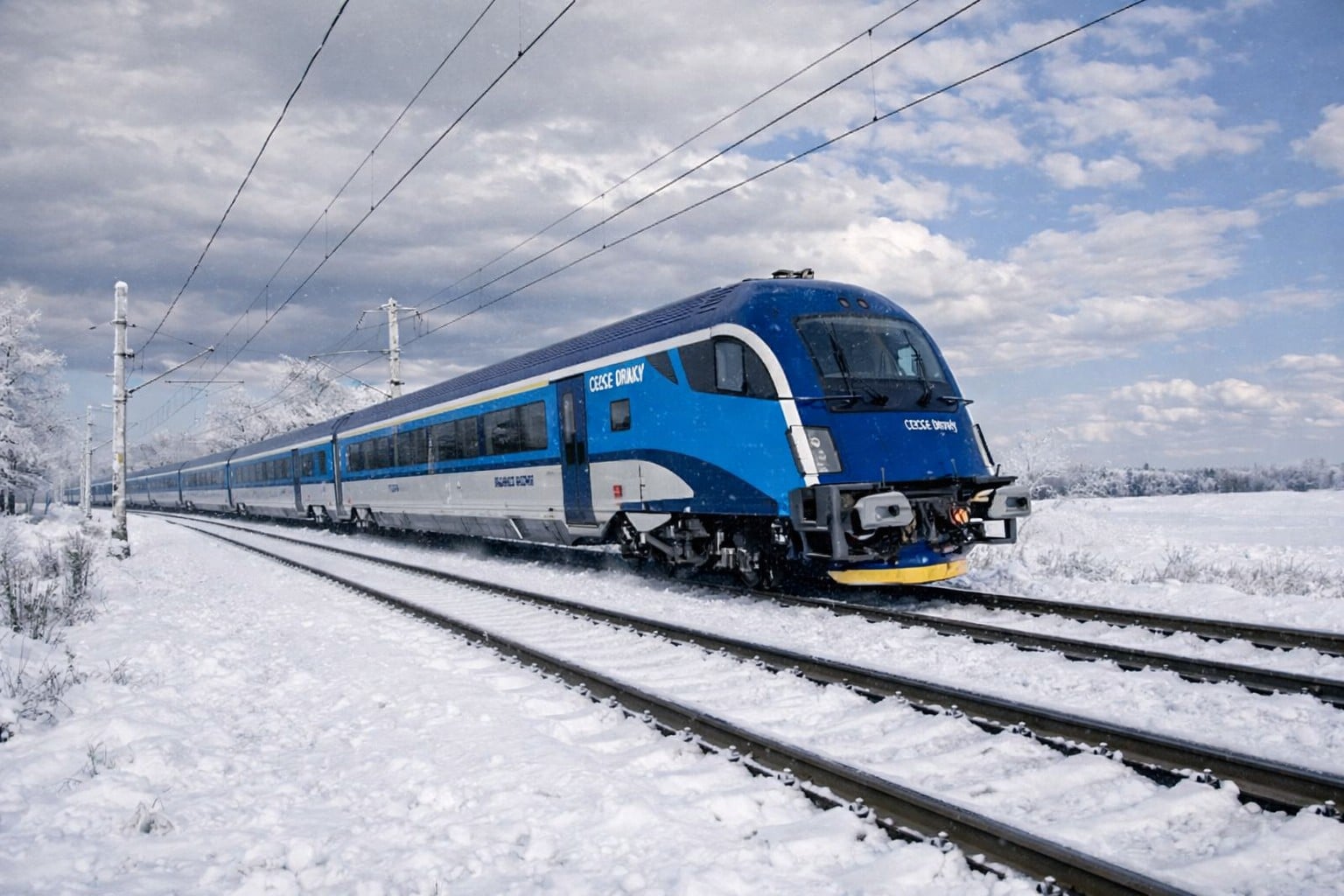 Inforail - Ekstremalne warunki pogodowe paraliżują ruch kolejowy w Czechach. Opóźnienia i odwołane pociągi