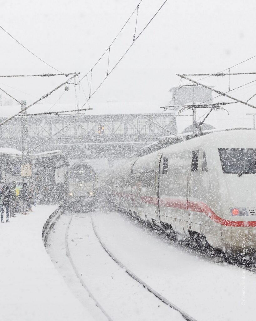 Zima na kolei w Niemczech