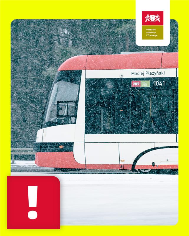 Oblodzona sieć trakcyjna sparaliżowała kursowanie tramwajów w Gdańsku. Wstrzymany ruch na ul. Marynarki Polskiej