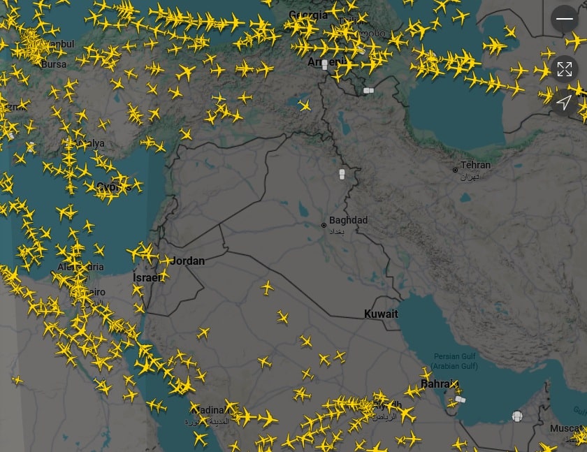 Infoair - MSZ: możliwe kolejne zamknięcia przestrzeni powietrznej na Bliskim Wschodzie. Linie masowo odwołują rejsy