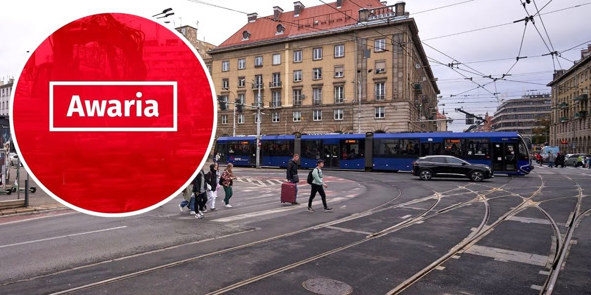 Infotram - Trudny dzień dla pasażerów tramwajów w całej Polsce. Złamany pantograf, awarie i … pożar torowiska