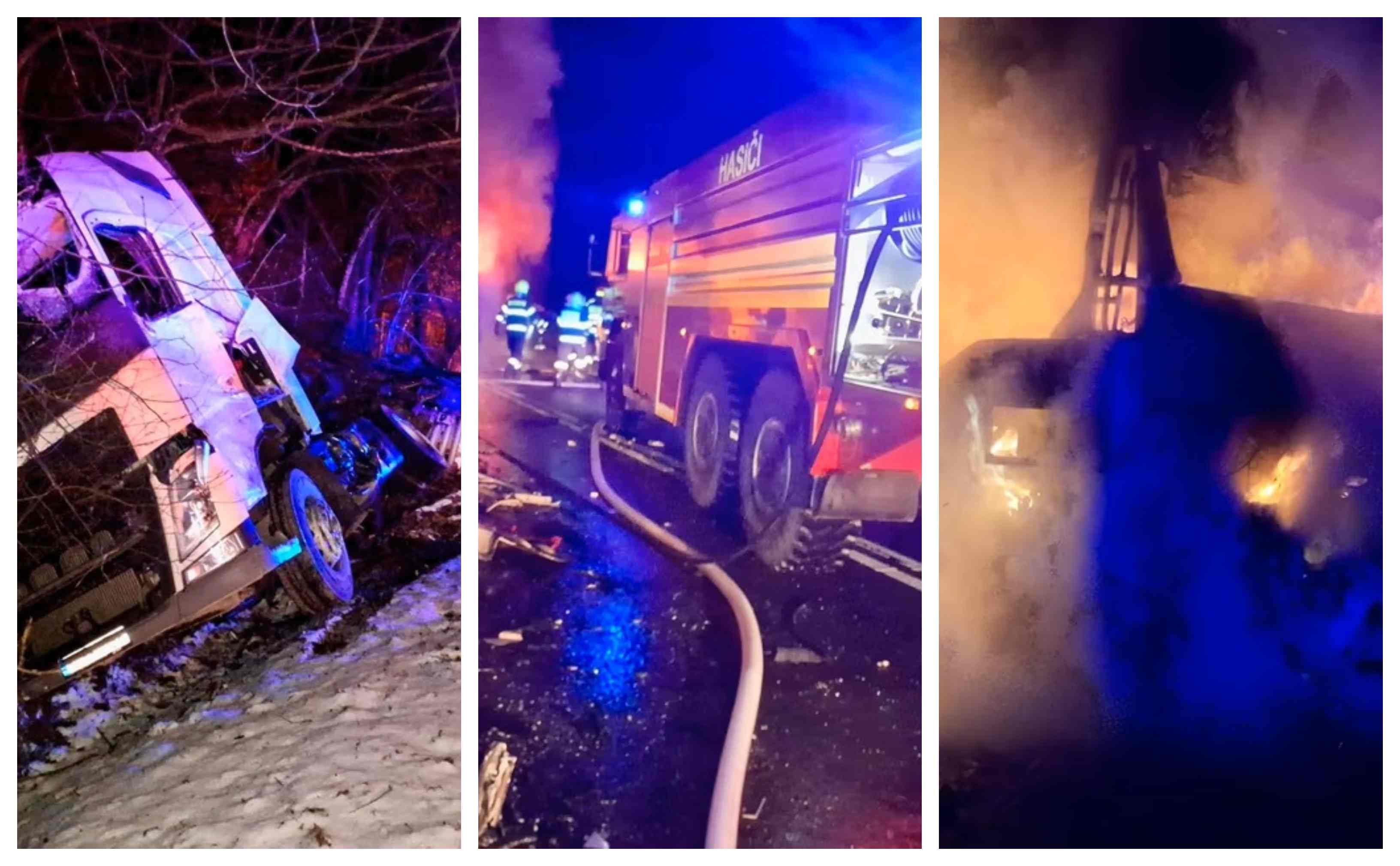 Infobus - Wypadek polskiego autobusu na Słowacji: Kierowca ciężarówki odbił w prawo. Uratował pasażerów