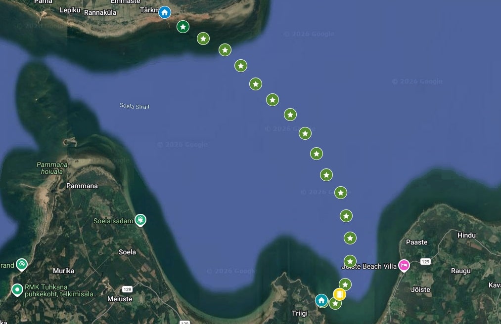 Infotrans - Estonia: Zamarzł transport promowy między Hiiumaa a Saarema. Ruszyła lodowa autostrada