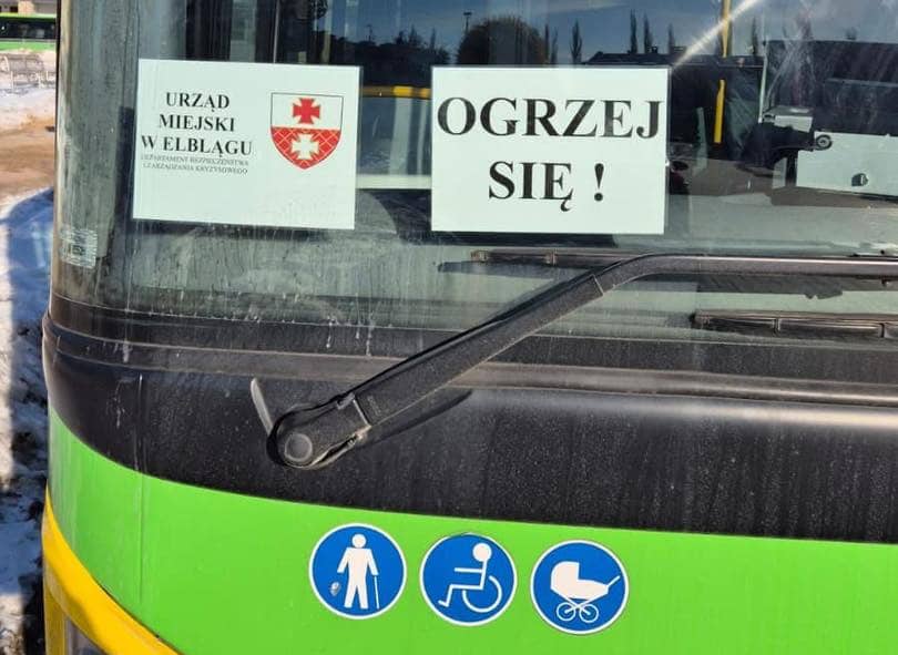 Infotrans - Elbląg szykuje się na -29 stopni mrozu w nocy: Koksowniki, namiot i autobus „Ogrzej się”