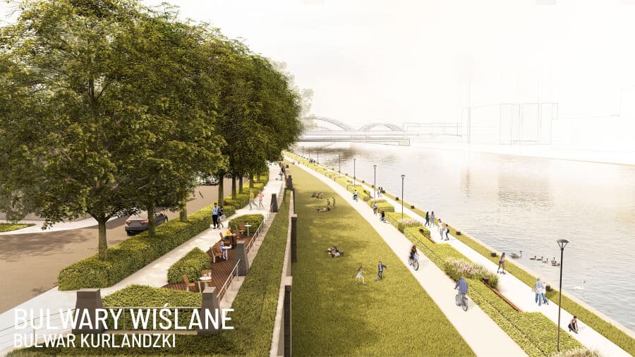 Infobike - Kraków rusza z rewitalizacją bulwarów. Nowe drogi rowerowe nad Wisłą