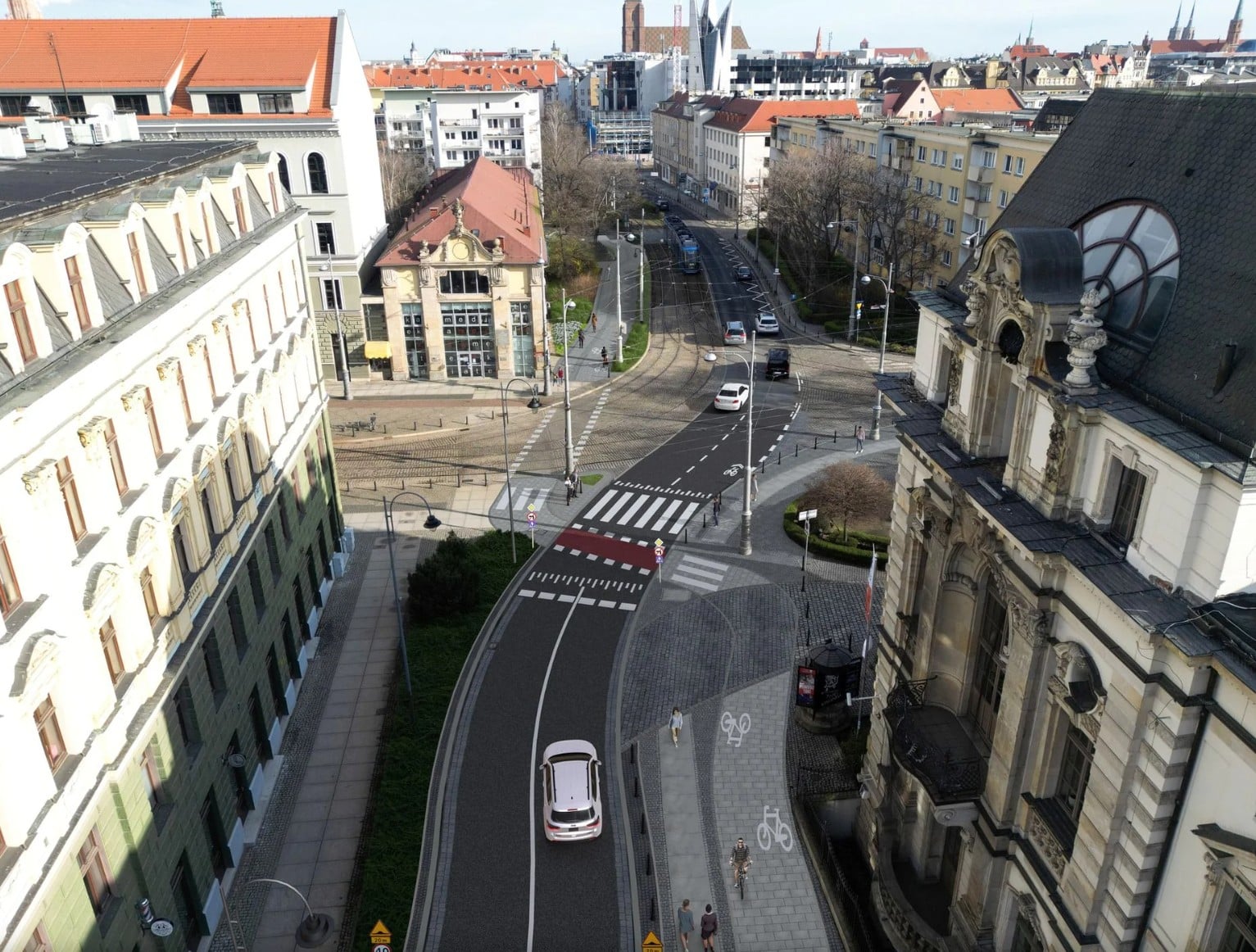 Infobike - Nowa droga rowerowa w centrum Wrocławia. Bożego Ciała i Widok zyskają brakujące połączenie