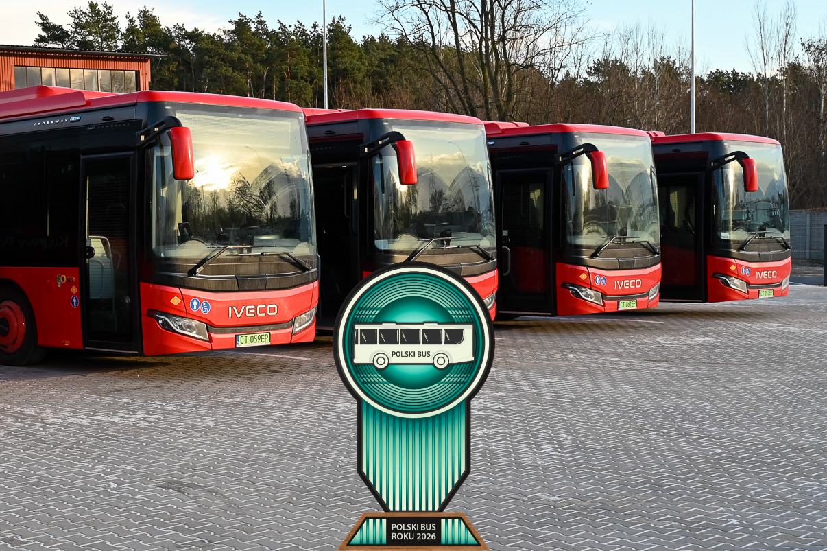 Infobus - Kujawsko-Pomorski autobus Iveco Crossway 12 LE Elec z tytułem „Polski Bus 2026”