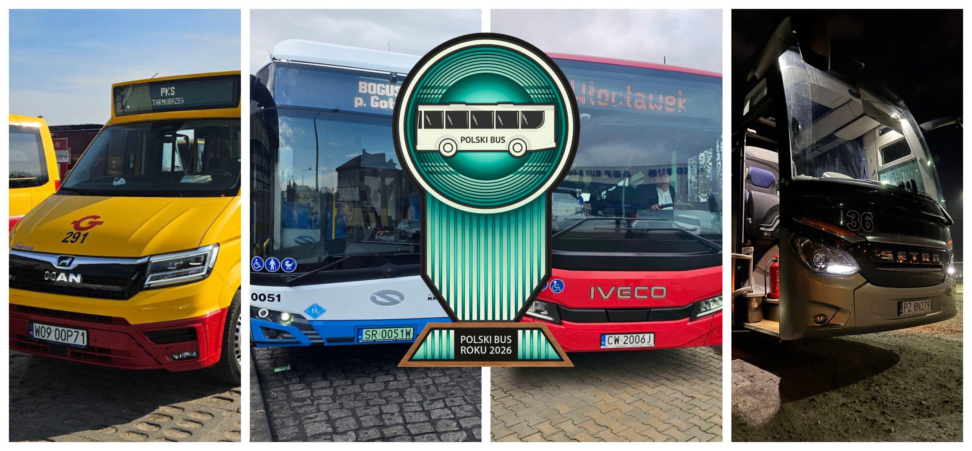 Infobus - Autobusowe podium 2026: Mercus, Solaris, Iveco i Setra z tytułami Polski Bus Roku