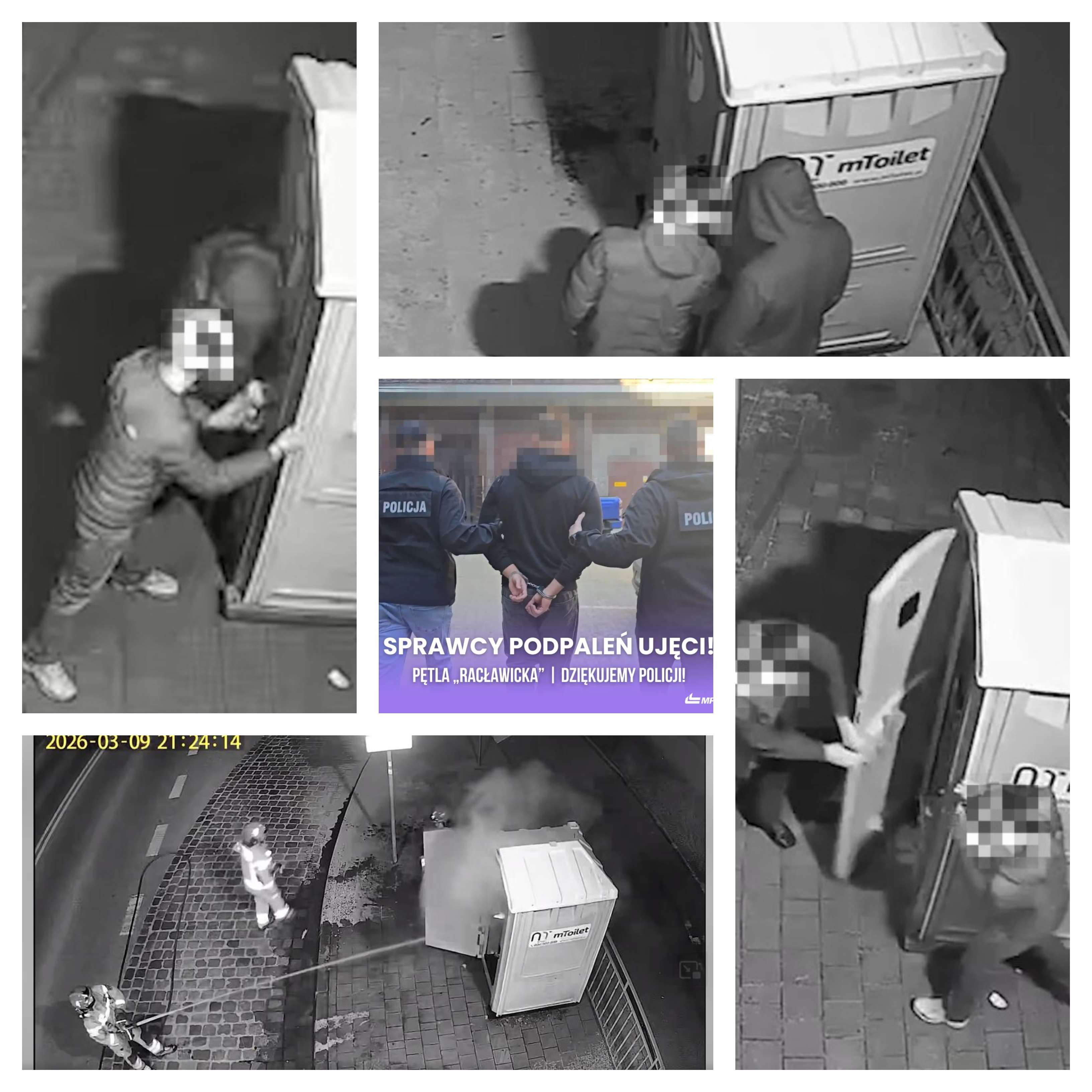 Infotrans - Podpalenia toalet na pętli autobusowej we Wrocławiu. Policja zatrzymała sprawców