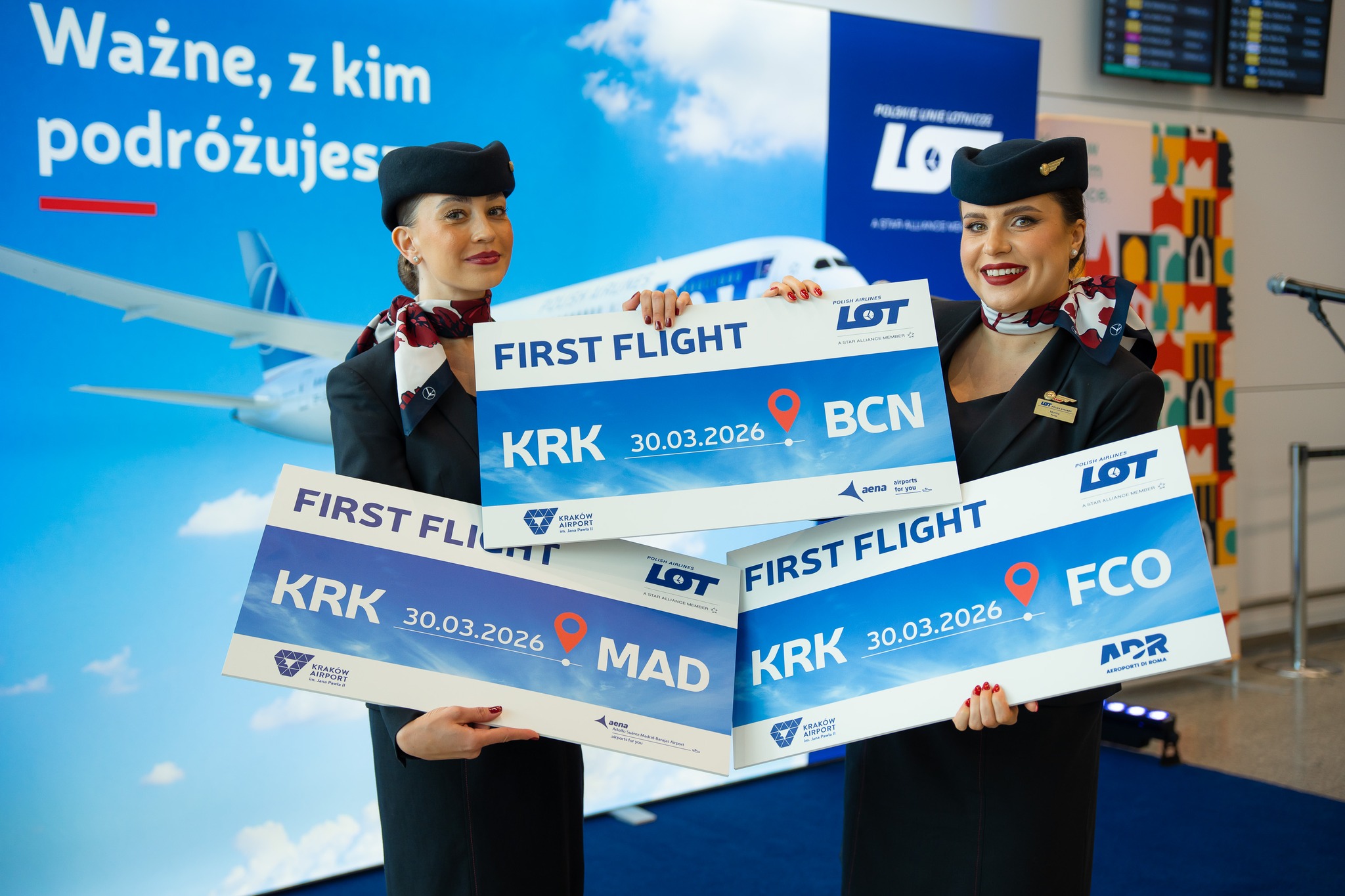 Infoair - Trzy nowe kierunki z Krakowa. LOT otwiera połączenia do Barcelony, Madrytu i Rzymu