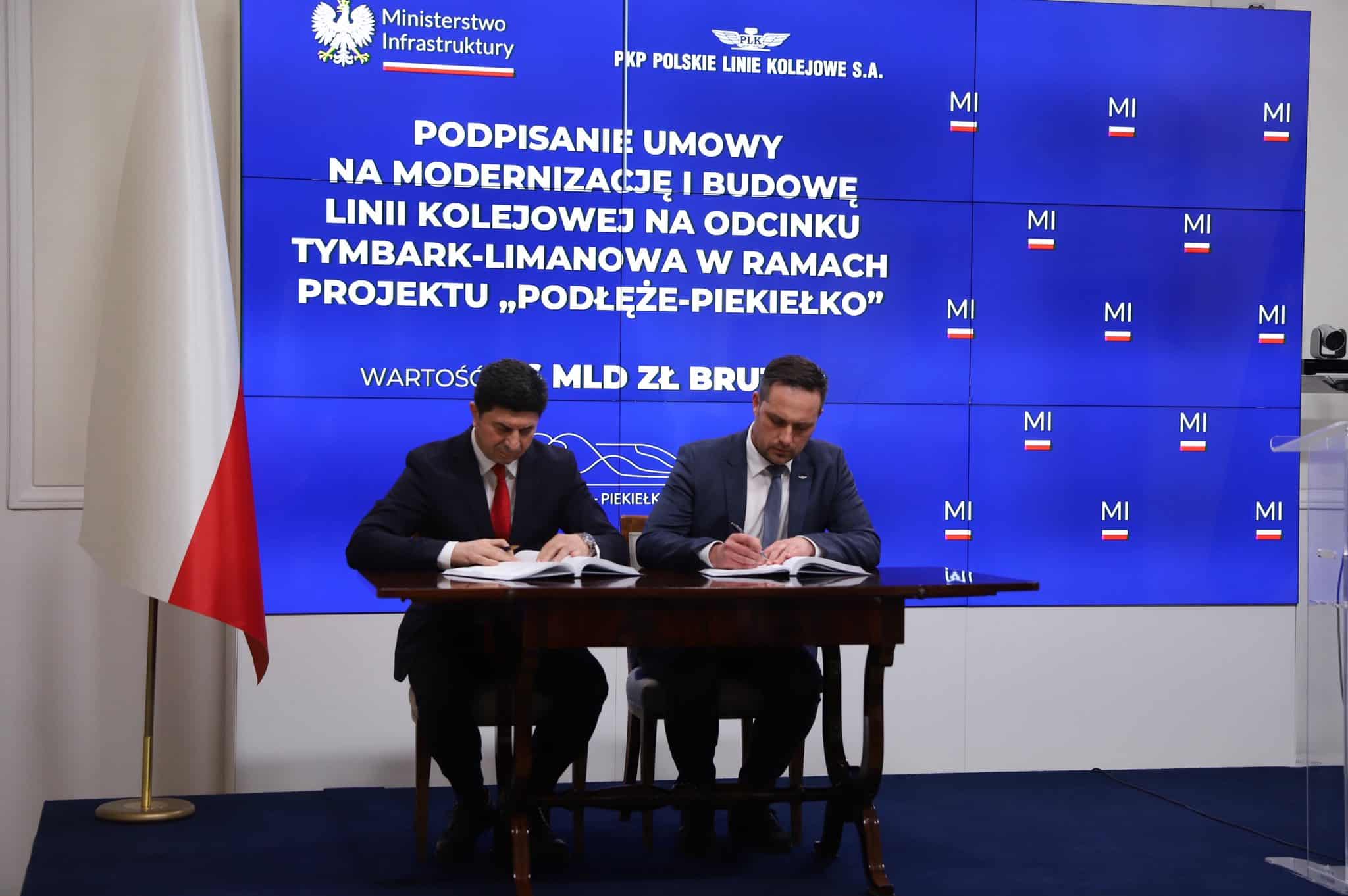 Inforail - PKP PLK podpisały umowę na modernizację odcinka Tymbark – Limanowa
