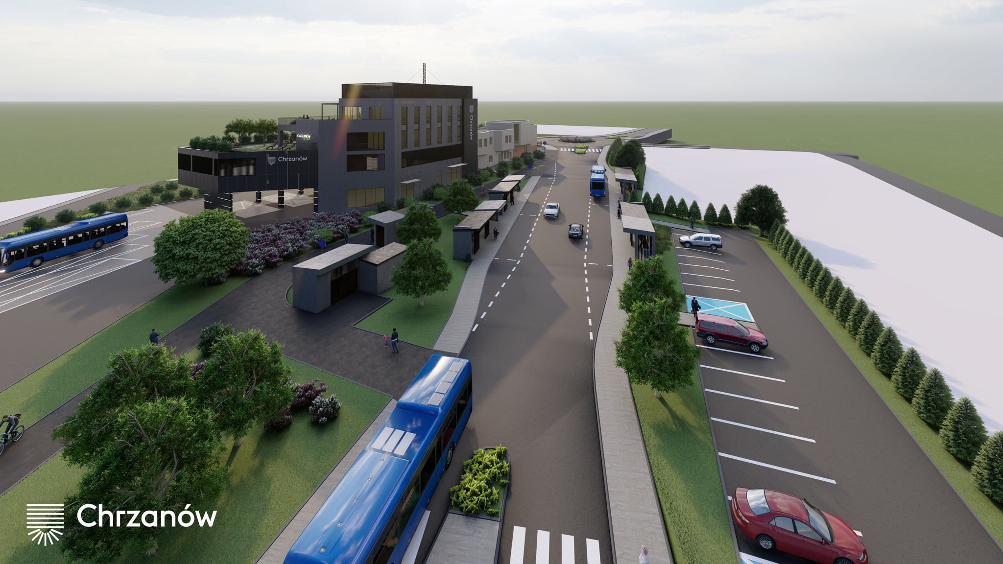 Infotrans - Nowy węzeł przesiadkowy w Chrzanowie. Dworzec autobusowy w formule „zaprojektuj i wybuduj”
