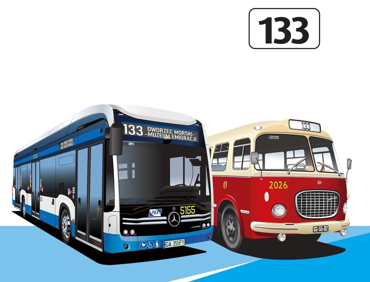 Infobus - Autobus SAN H100A wyjedzie na ulice Gdyni jak za dawnych lat. Linia 133 świętuje 60-lecie