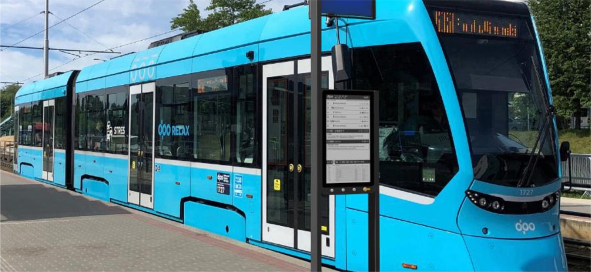 Infotram - Ostrawa wprowadzi elektroniczne rozkłady jazdy na przystankach tramwajowych