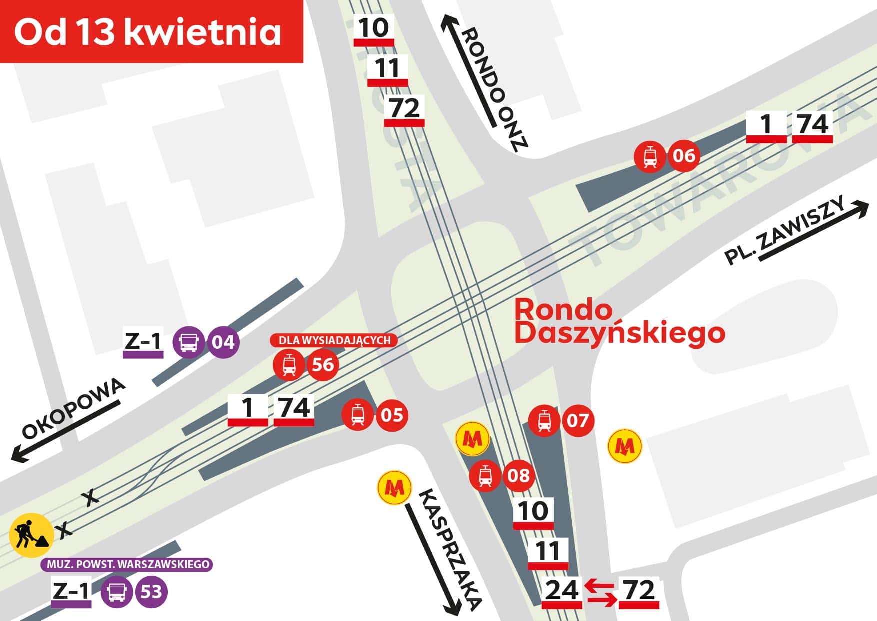 Infotram - Pasażerowie linii „Za tramwaj” nie będą objeżdżać całego Ronda Daszyńskiego! Wiemy dlaczego